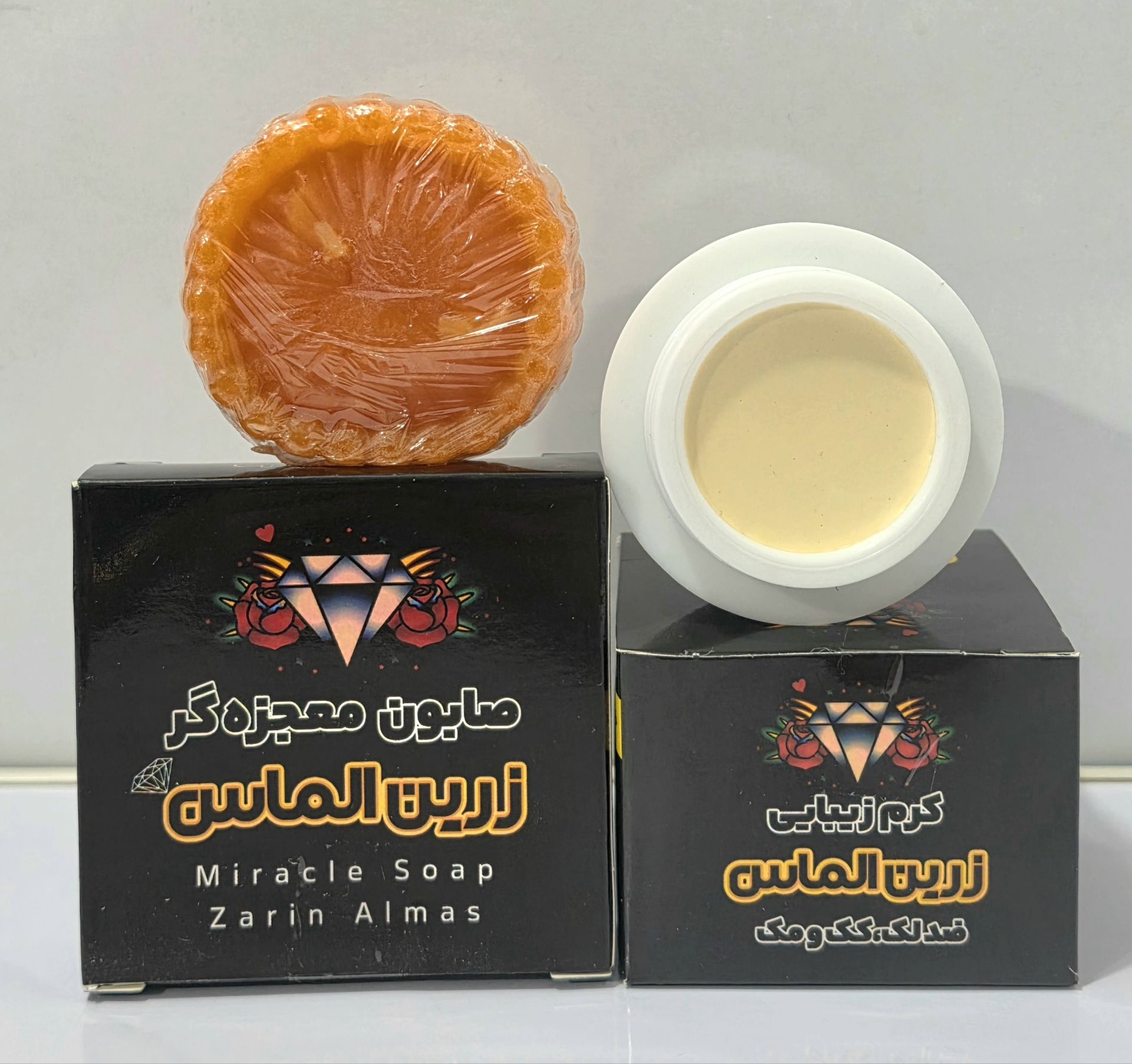 پک کرم و صابون ضدلک زرین الماس